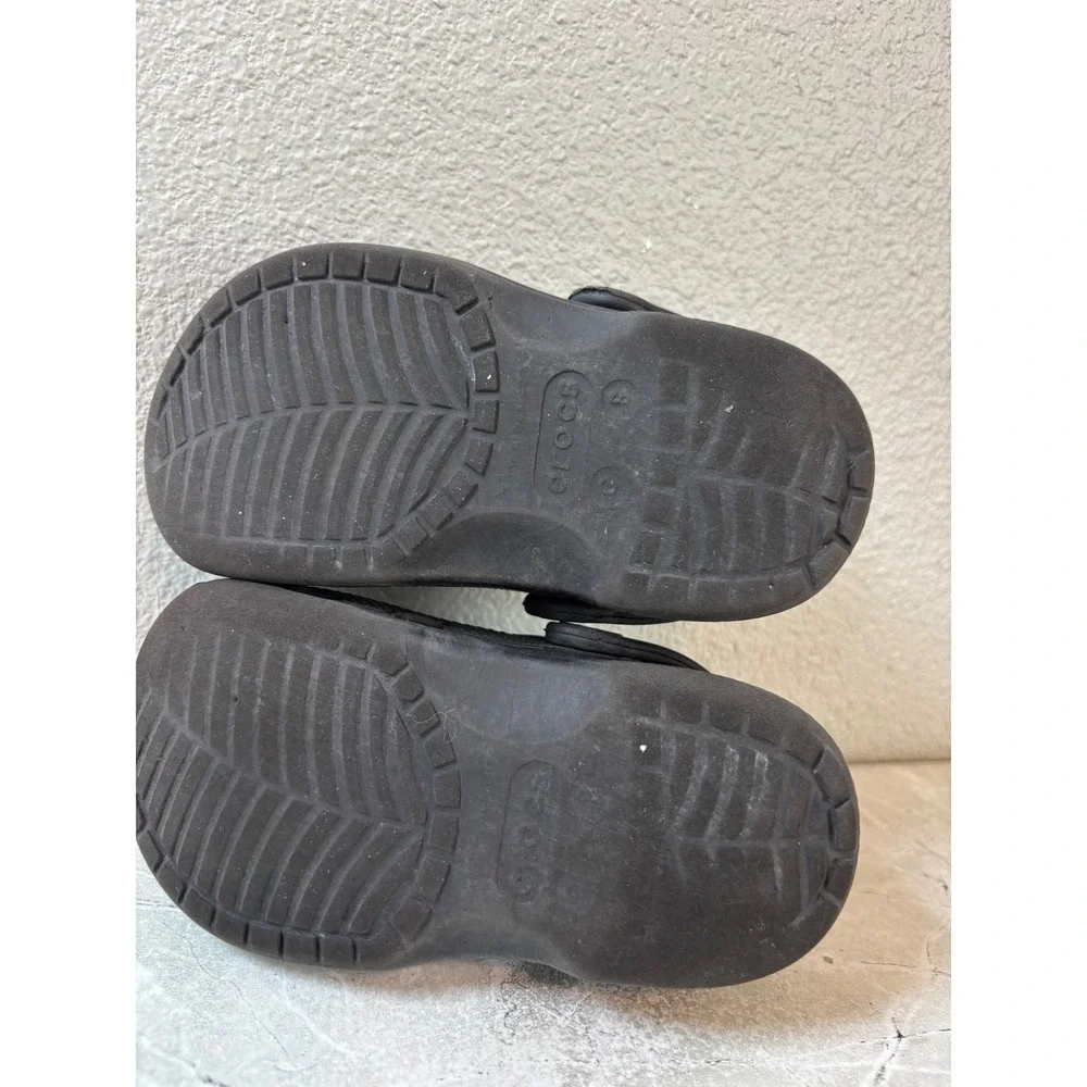 Crocs‎ Baya Clogs Kids Size C8 Black Slip On Water Shoes Sandals 10190